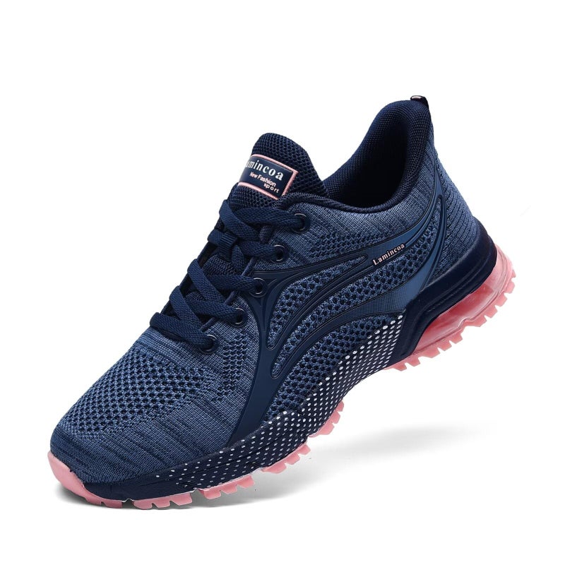 Lamincoa Womens Running Shoes Athletic Women Sneakers Non Slip Womens Tennis Shoes Navy Blue - Image 1